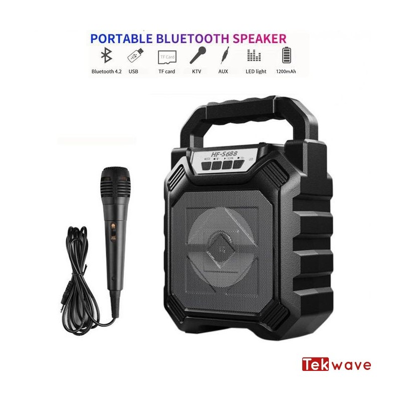 Speaker Bluetooth Avec Microphone - Noir