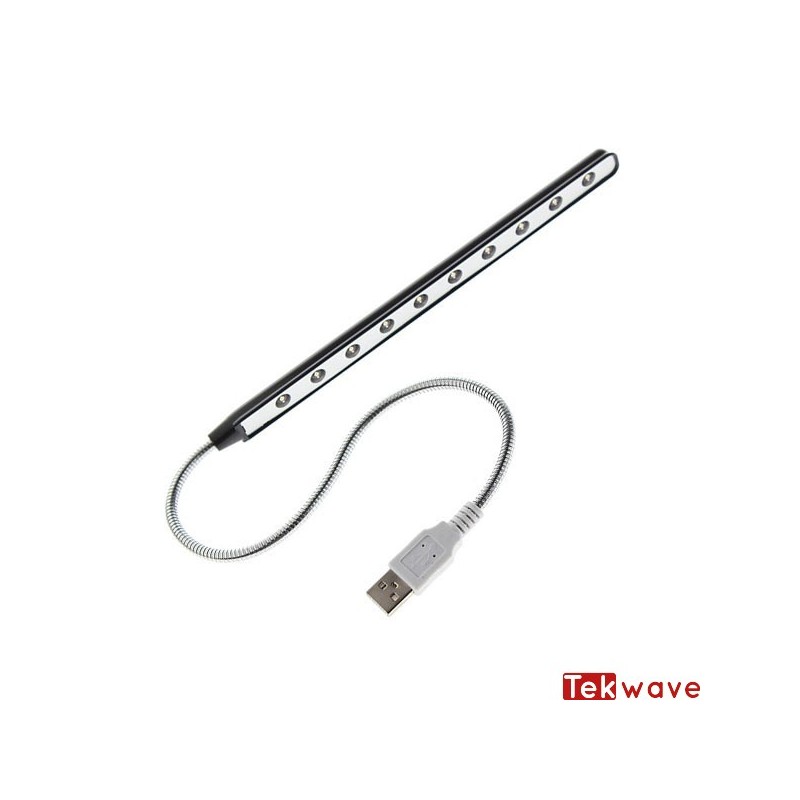Lampe Flexible USB de 10 led - Noir