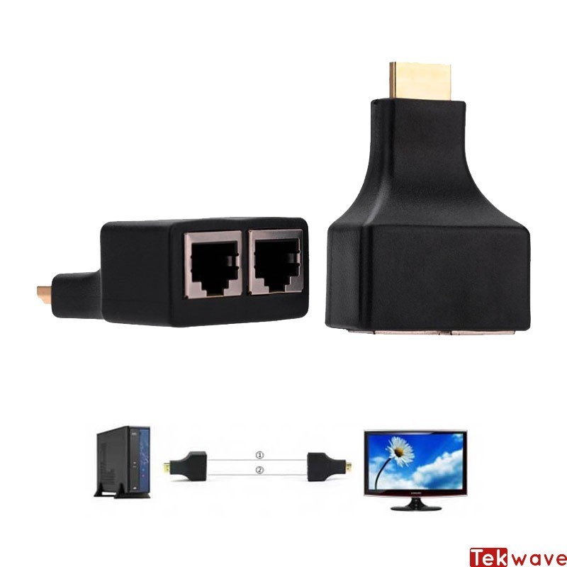 Adaptateur HDMI Extender 3D - 30M - CAT5E CAT6