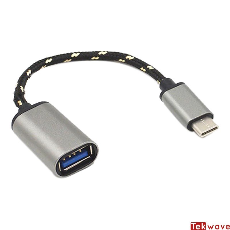 Câble OTG Type C vers USB femelle - Noir