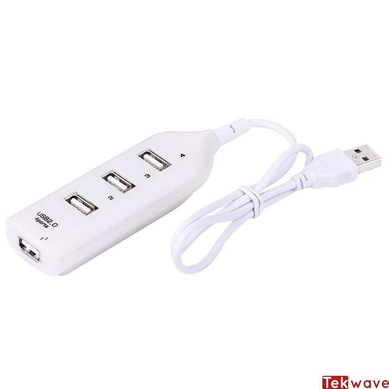 Hub USB - 4 Ports USB 2.0 - Blanc